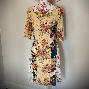 Funky patchwork floral boho dress